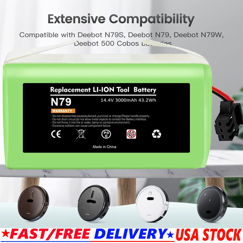 Compatible Replacement Battery for Ecovacs Deebot N79S 500 N79 Eufy RoboVac 11S 30 Long-Lasting Power