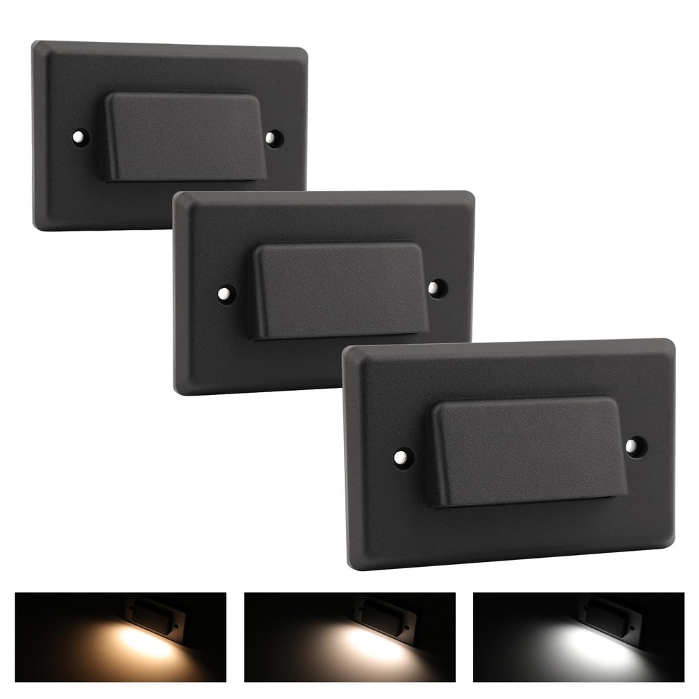 LED Step Lights Indoor Outdoor, 3W Outdoor Lights for Stairs Steps Decks, 120...