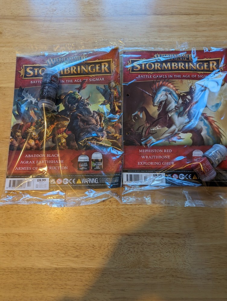 Warhammer Stormbringer Issue 13 And 17 Paints Job Lot