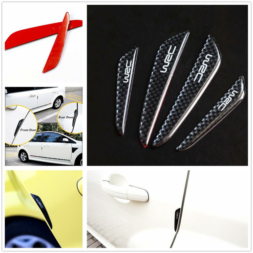 WRC 4x Car Door Guard Edge Trim Door Bumper Protector / Anti Scratch Sticker I