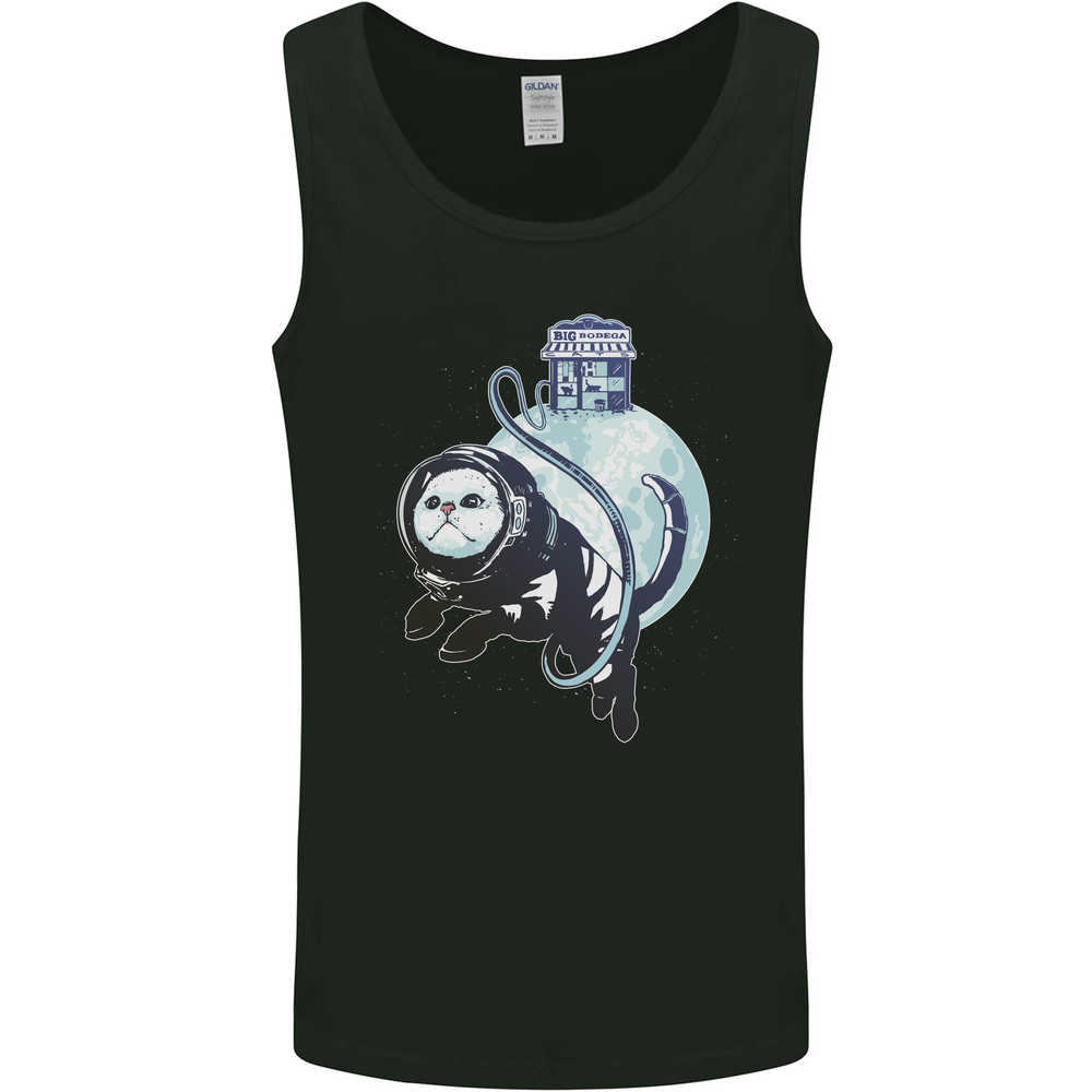 Space Astronaut Cat Funny Mens Vest Tank Top