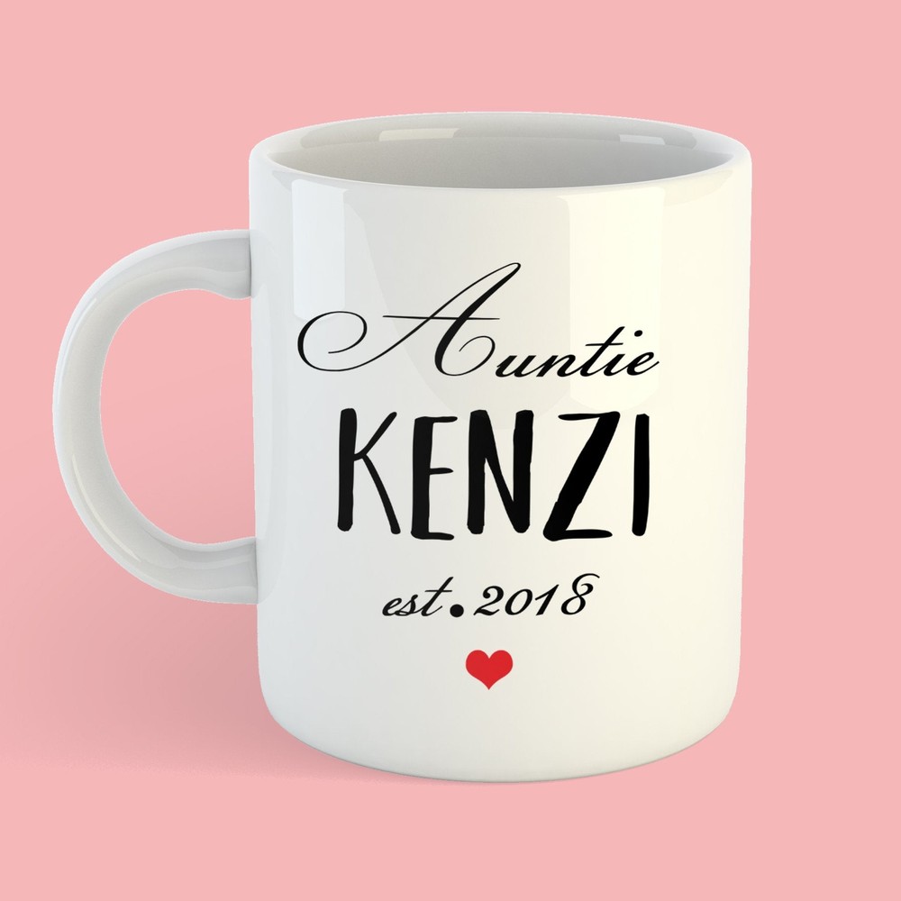 Personalised Baby Announcement Mug Baby Shower Cute Gifts New Auntie Aunt Gifts
