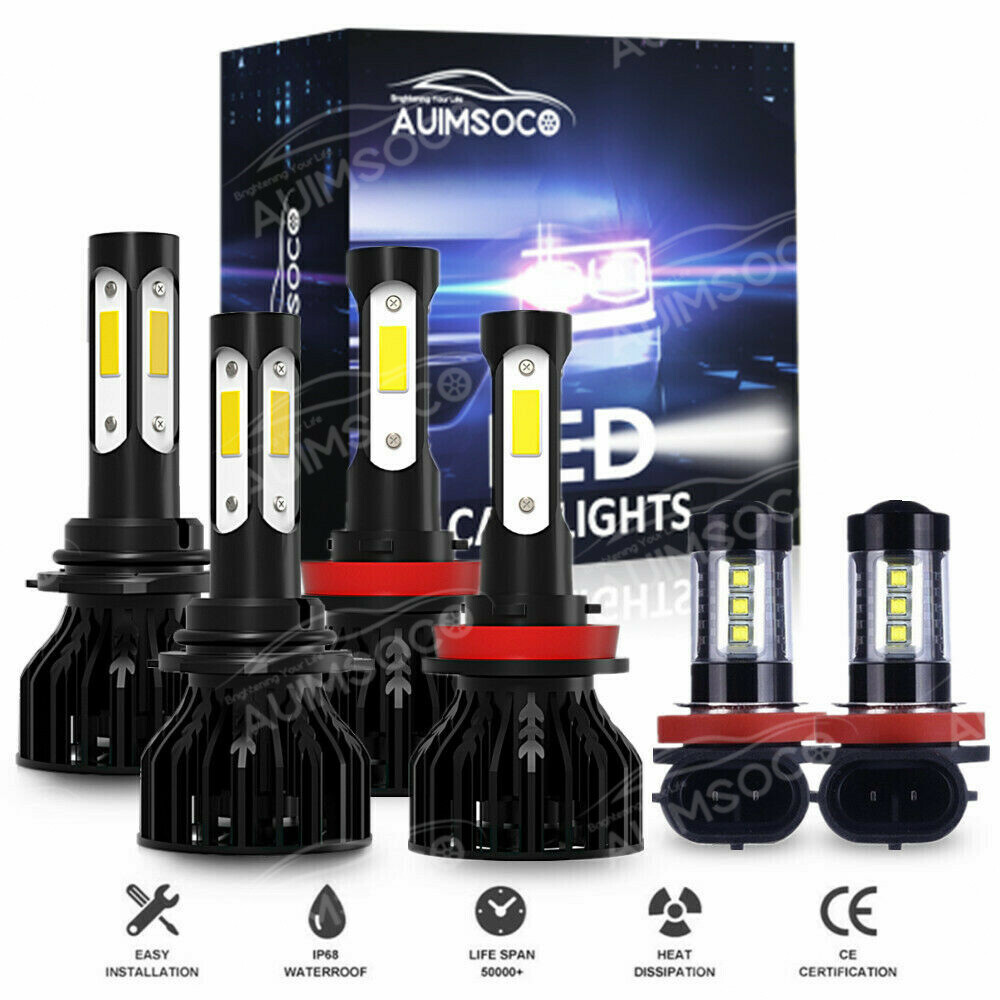 For Buick Encore 2013-2020 Combo LED Headlight High Low Beam Fog Lights Bulb Kit