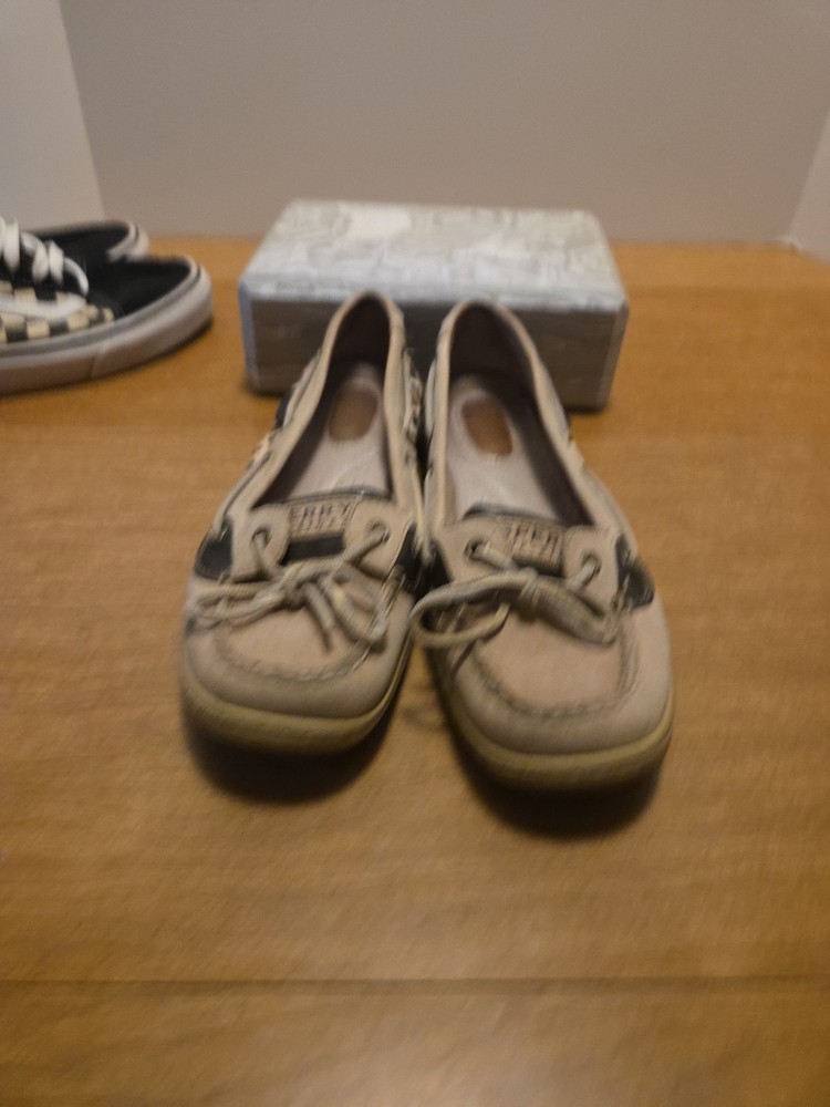 Sperry Top Sider Woman's Size 8.5M Leopard Print Boat Shoes