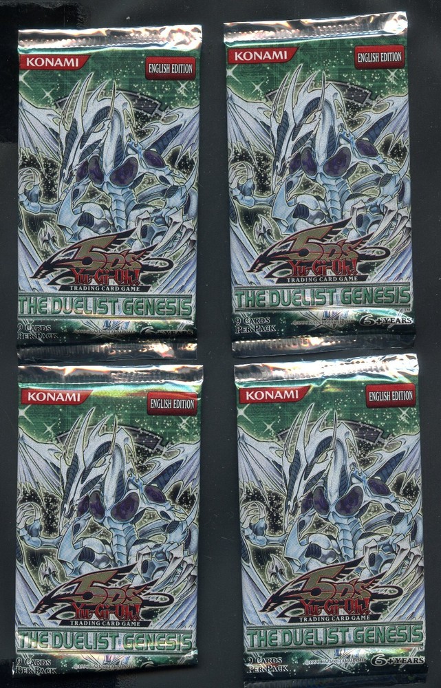1996 Upper Deck Yu-Gi-Oh Duelist Genesis Booster Pack Lot of 4 Sealed