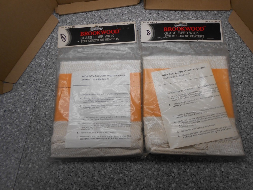 BROOKWOOD Glass Fiber Wick For Kerosene Heaters Part 95A-210 (2 Wicks)