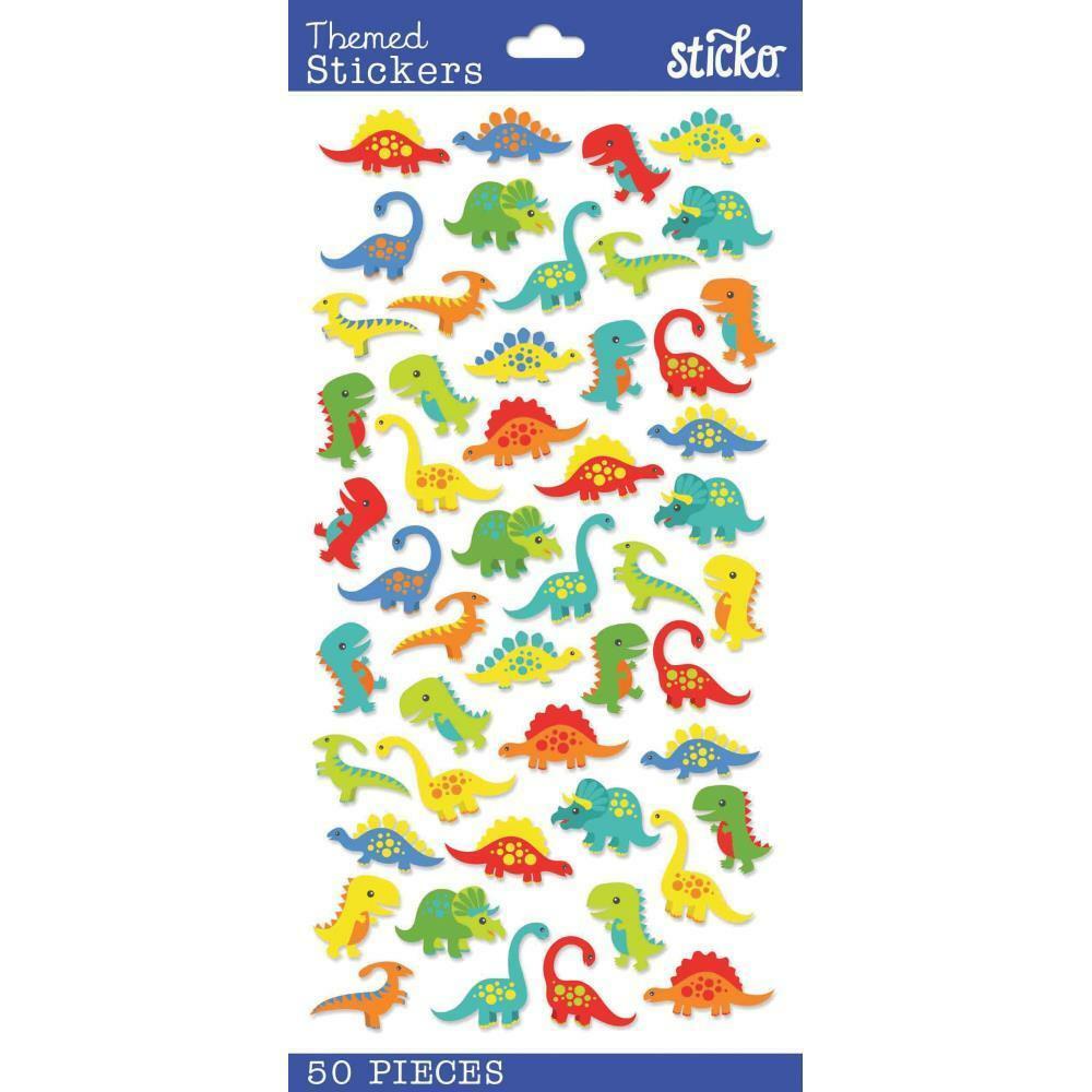 50 Cute Dinosaur Stickers Planner Papercraft Party Journal rewards