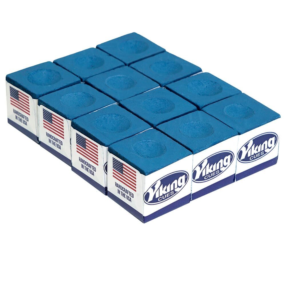 Pool Cue Chalk Blue 12 Pack | Billiard Pool Stick Chalk for Pool Tournaments ...