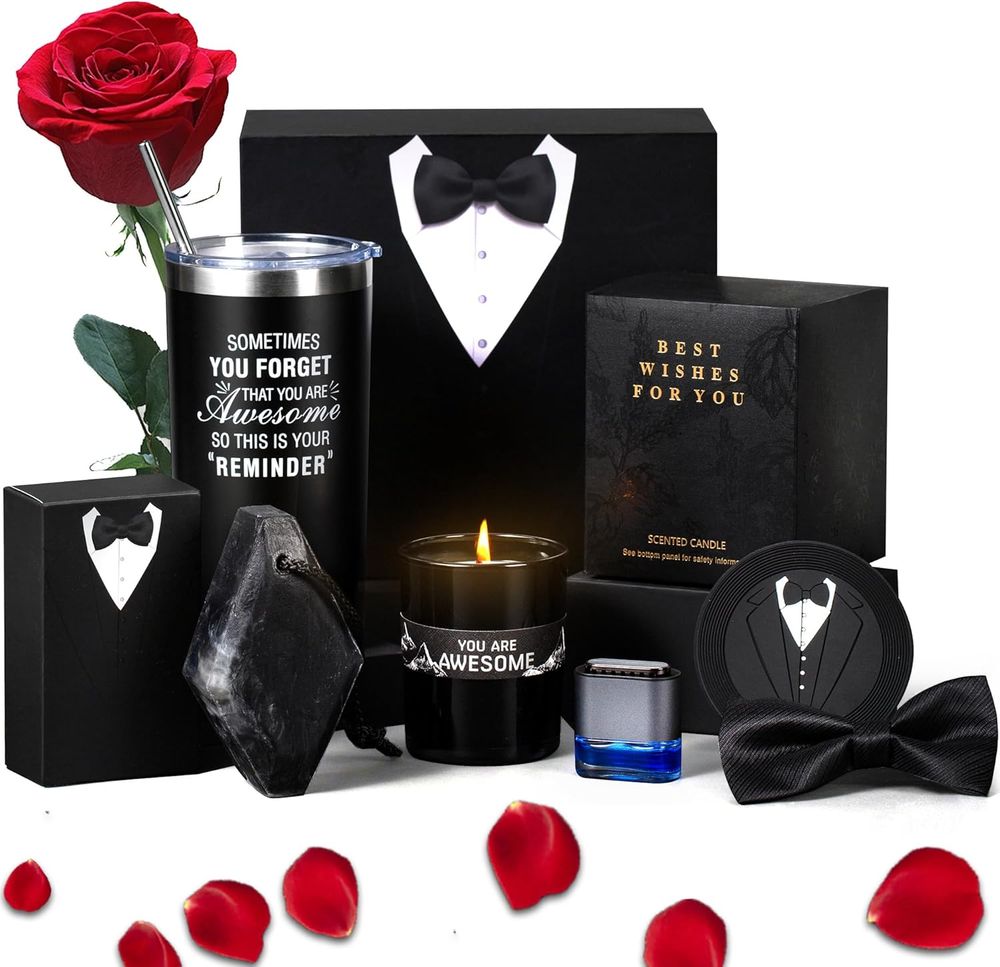 Valentines Day Gifts for Him, Gift Box Basket for Men Who Have Everything, Boyfr-image