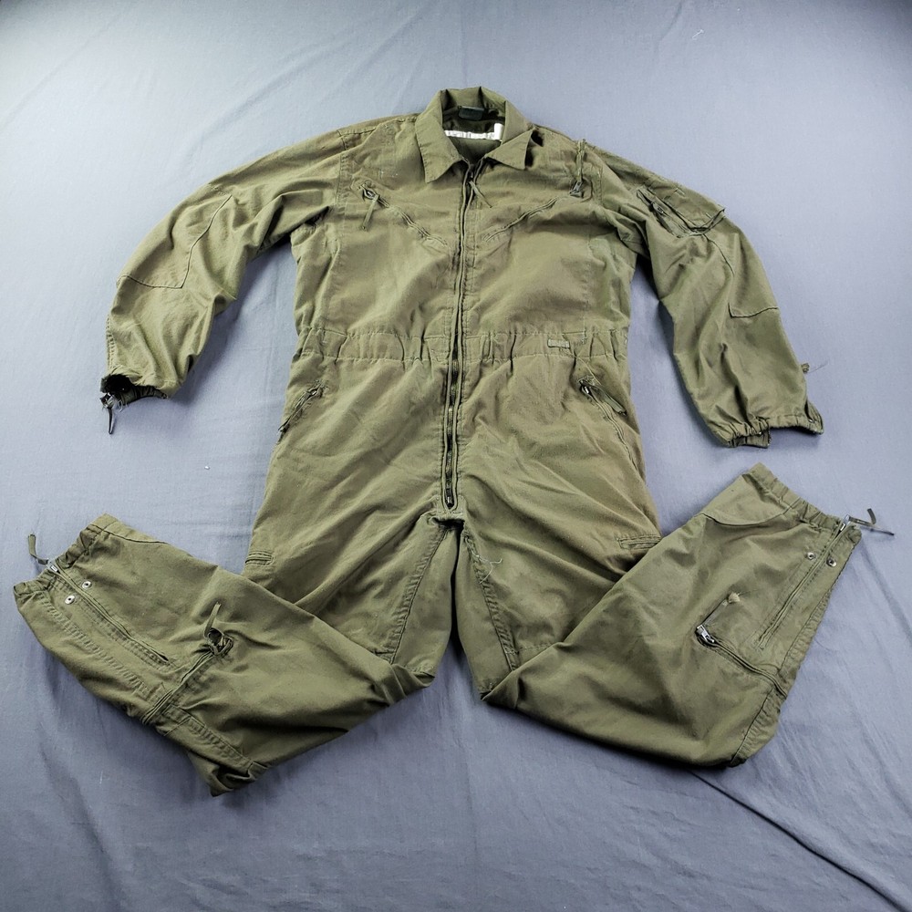 Coveralls Combat Vehicle Crewmens Medium Long Aramid Green Flame Resistant FR