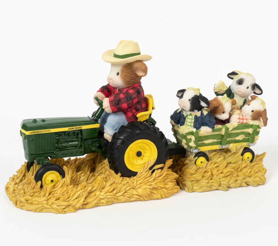 Mary's Moo Moos Cow Figurine Set of 2 Enesco-Deere
