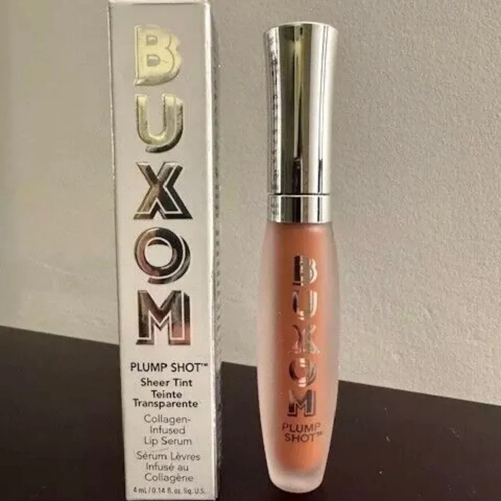 BUXOM Plump Shot Sheer Tint Lip Serum with Collagen 0.14 oz in Get Naked