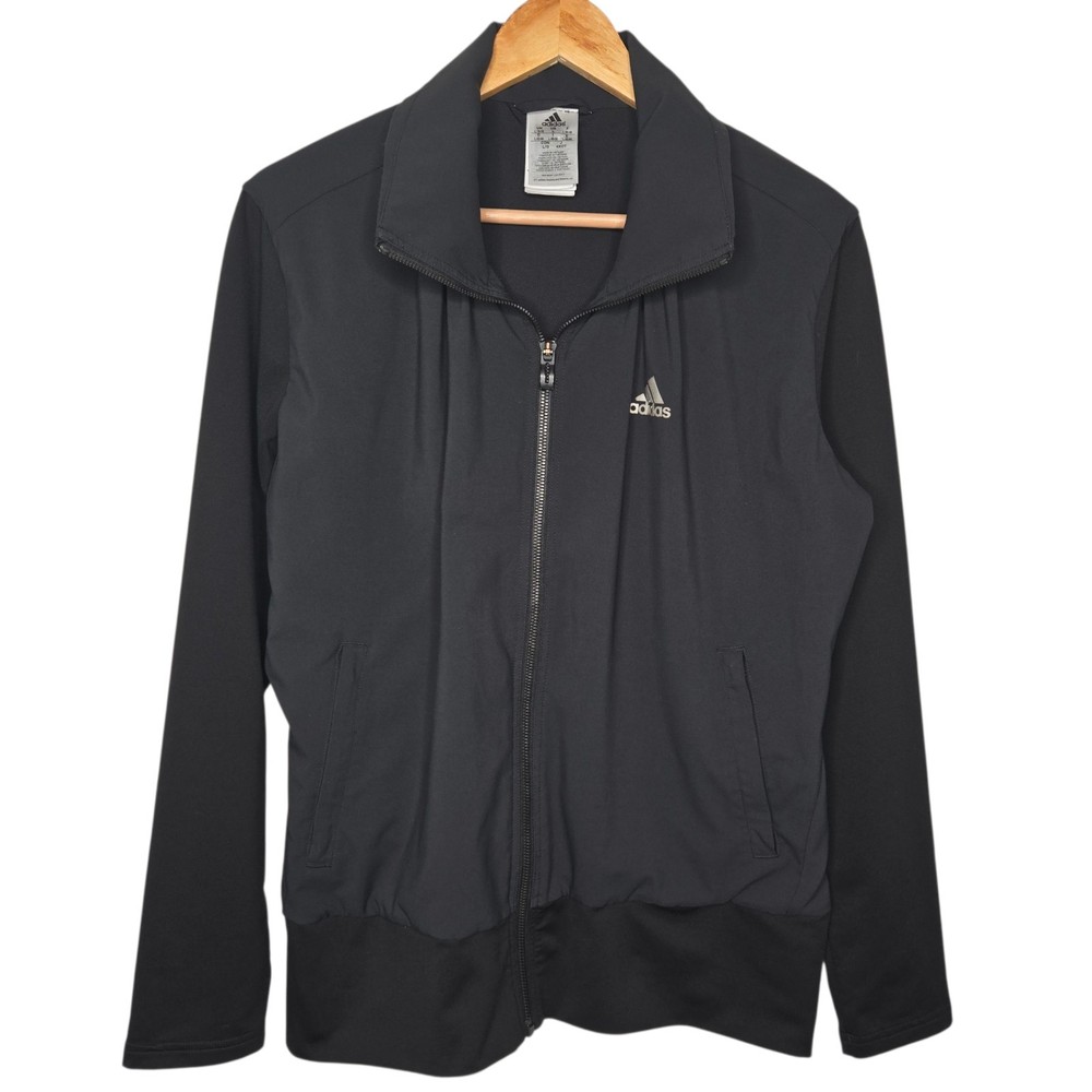 Adidas Clima Cool Womens Black Performance Lightweight Running Jacket Size Large