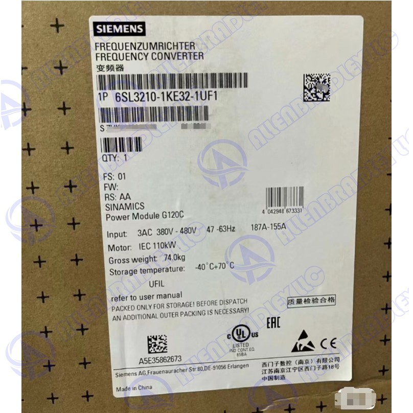 6SL3210-1KE32-1UF1 Siemens SINAMICS G120C 110KW Inverter Expedited Shipping