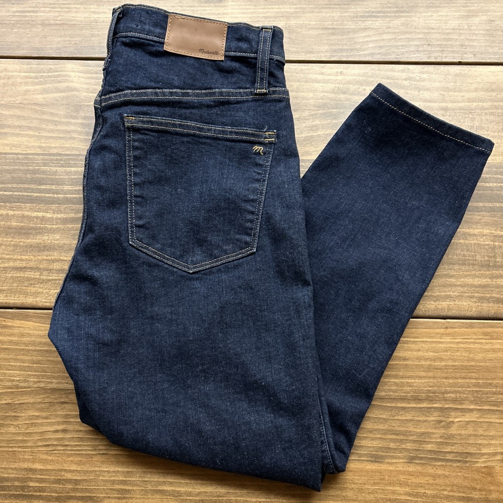 Madewell Womens High Rise Skinny Jeans Size 30 Dark Blue Denim Zip Fly