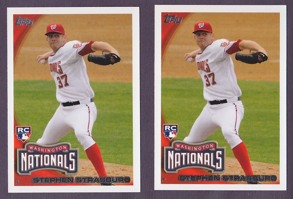 2010 Topps #661 Stephen Strasburg Rookie LOT x 2 Washington Nationals RC
