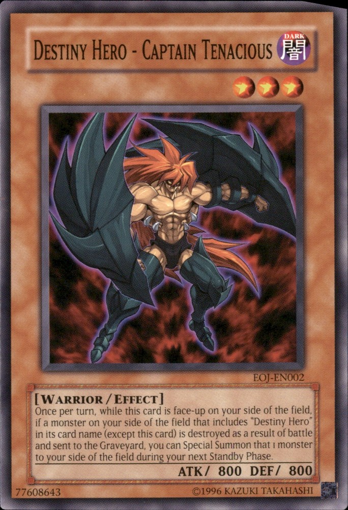 Destiny HERO Captain Tenacious EOJ-EN002 Yugioh Trading Card  