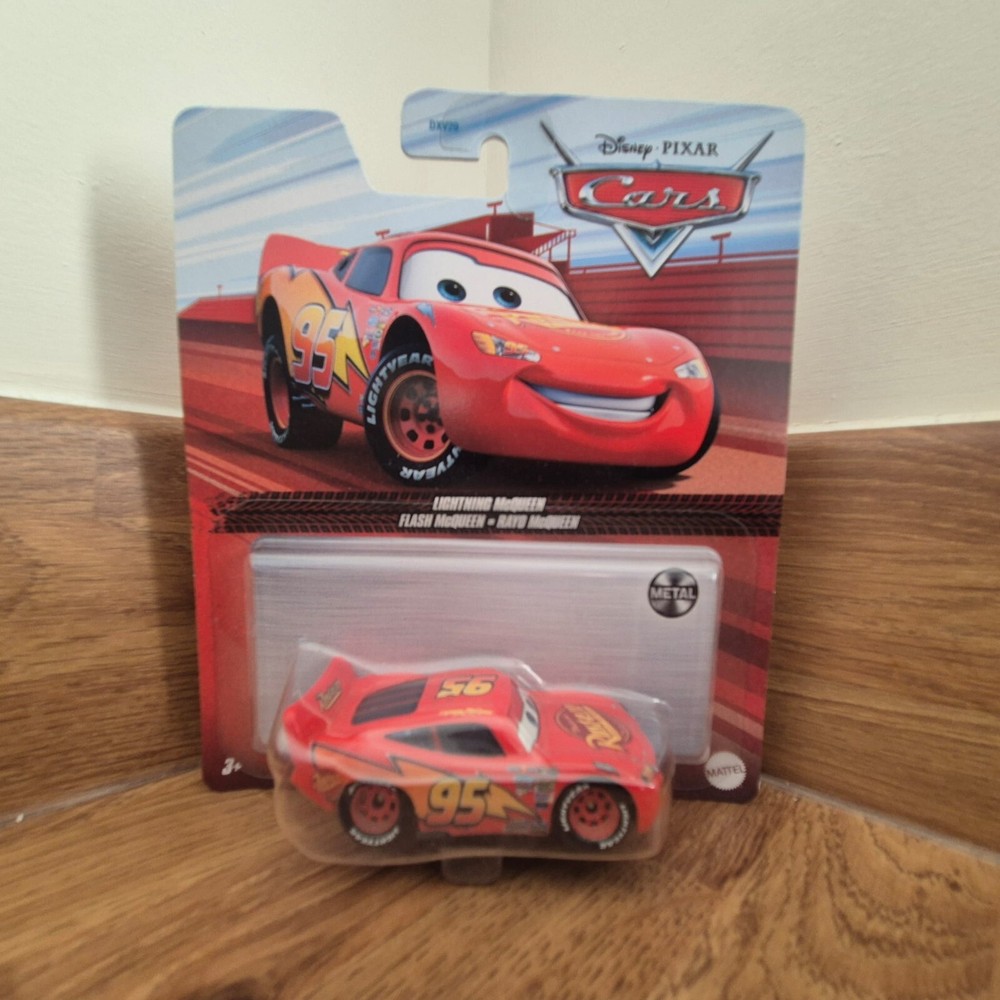 Disney Pixar Cars Lightning McQueen Rust-eze Mattel Metal Diecast Toy 1:55