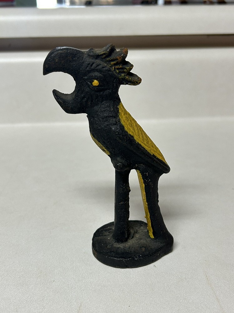 Vintage Cast Iron Metal Parrot Macaw Bottle Opener