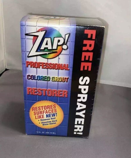 Zap Professional Colored Grout Restorer Kit 12oz for Tile and Porcelain