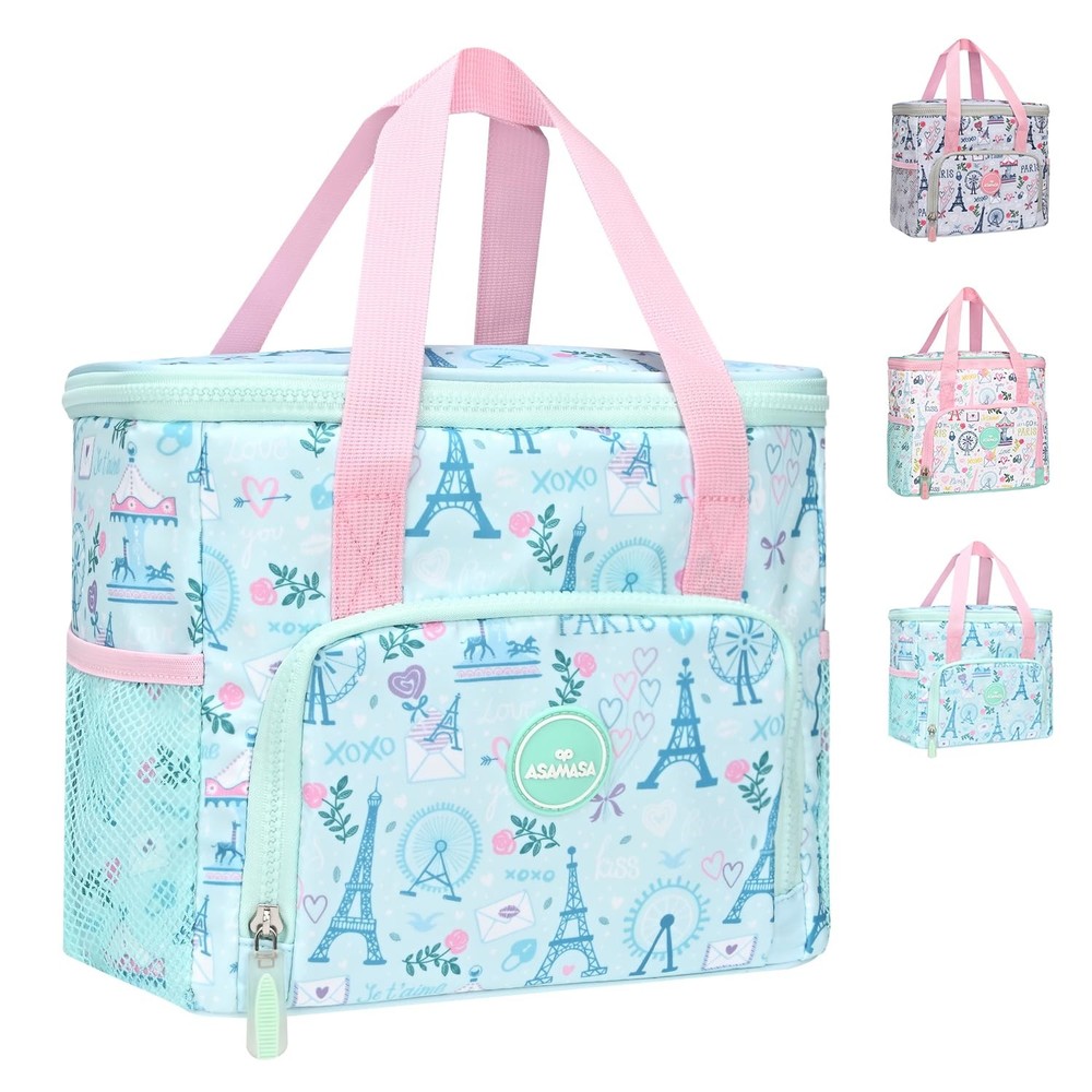 Reusable Twill Fabric Lunch Bag with Three Compartments and Premium Design