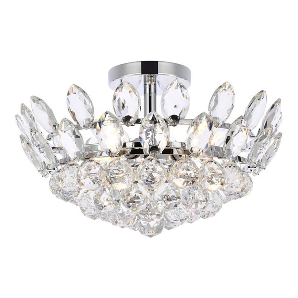 Elegant Chrome Emilia Flush Mount Light 1105F16C