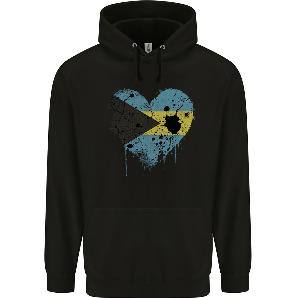 Love Bahamas Flag Bahamians Day Football Mens 80% Cotton Hoodie
