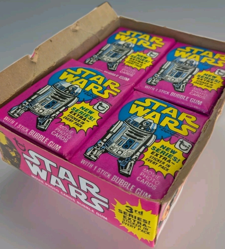 🔥 1977 Topps Star Wars Series 3 Yellow Unopened Vintage Wax Pack