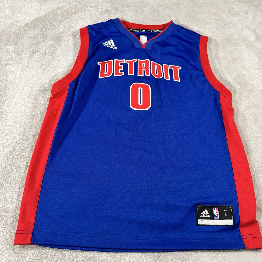 Adidas Detroit Pistons #0 Andre Drummond Youth Blue Jersey Youth Large
