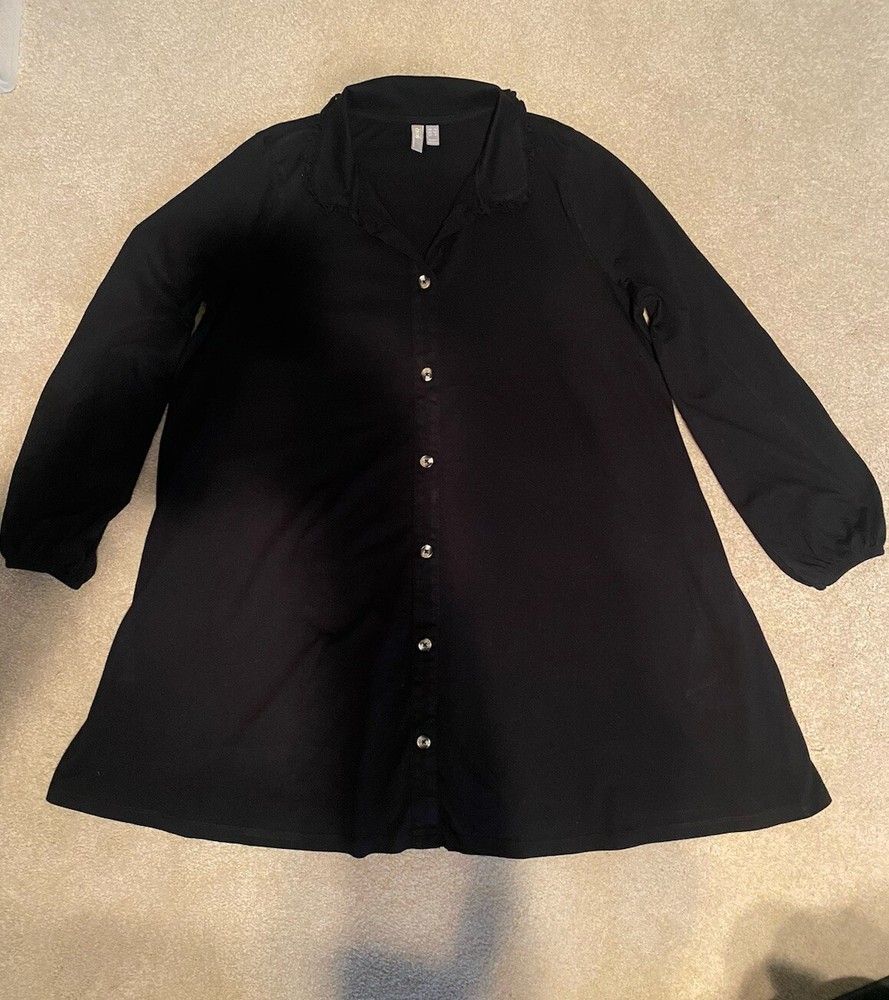 Black Dress, Long Sleeve, Size 16, Ladies With POCKETS.