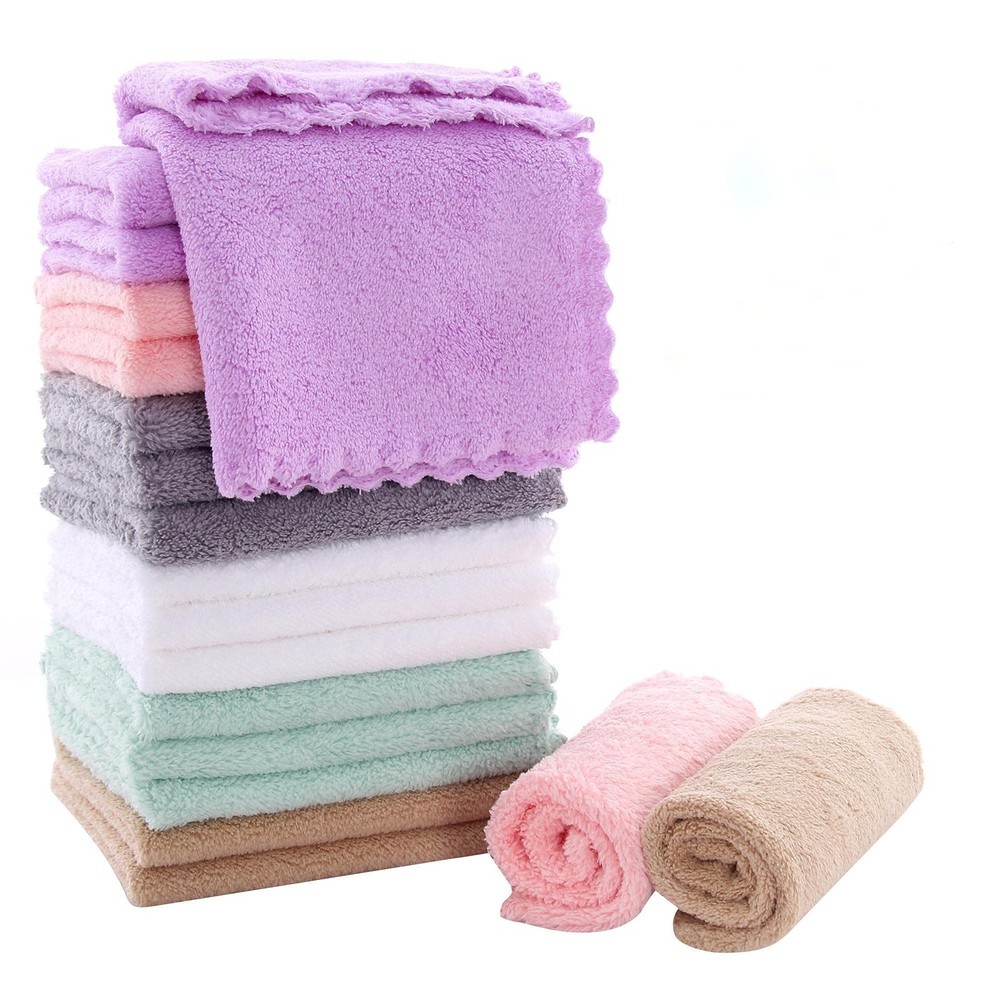 18 Pack Super Absorbent 10x10 Inch Microfiber Cleaning Cloths - Reusable & Lint-Free