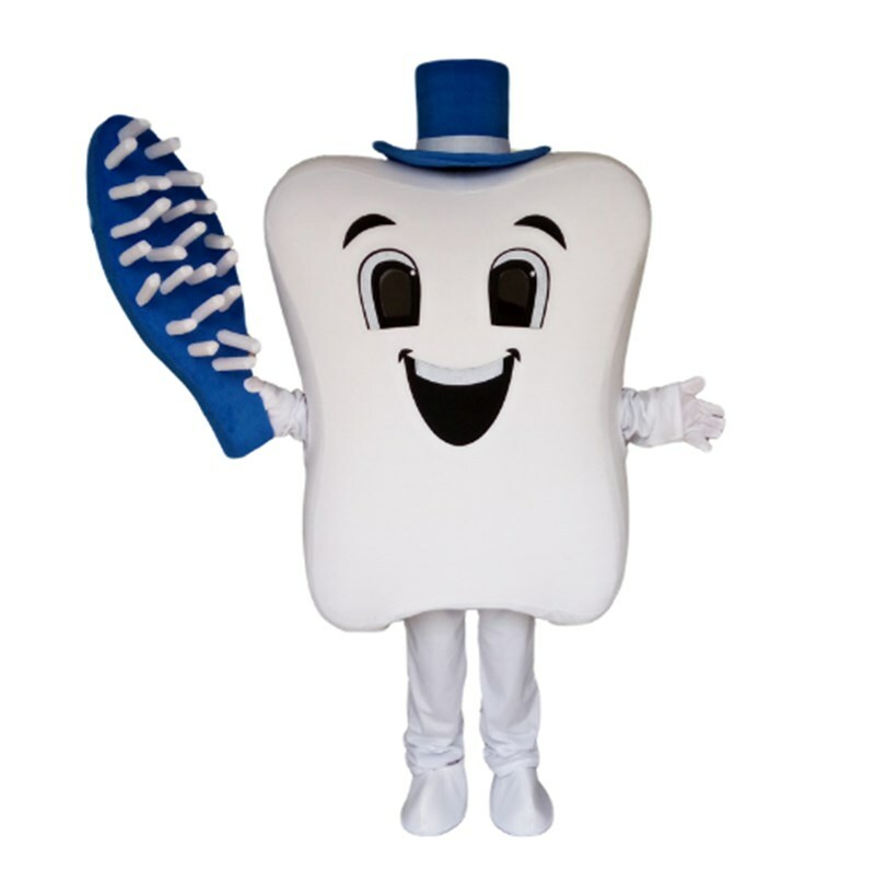 Teeth Mascot Costume Cosplay Party Game Dress Outfit Advertising Halloween Adult