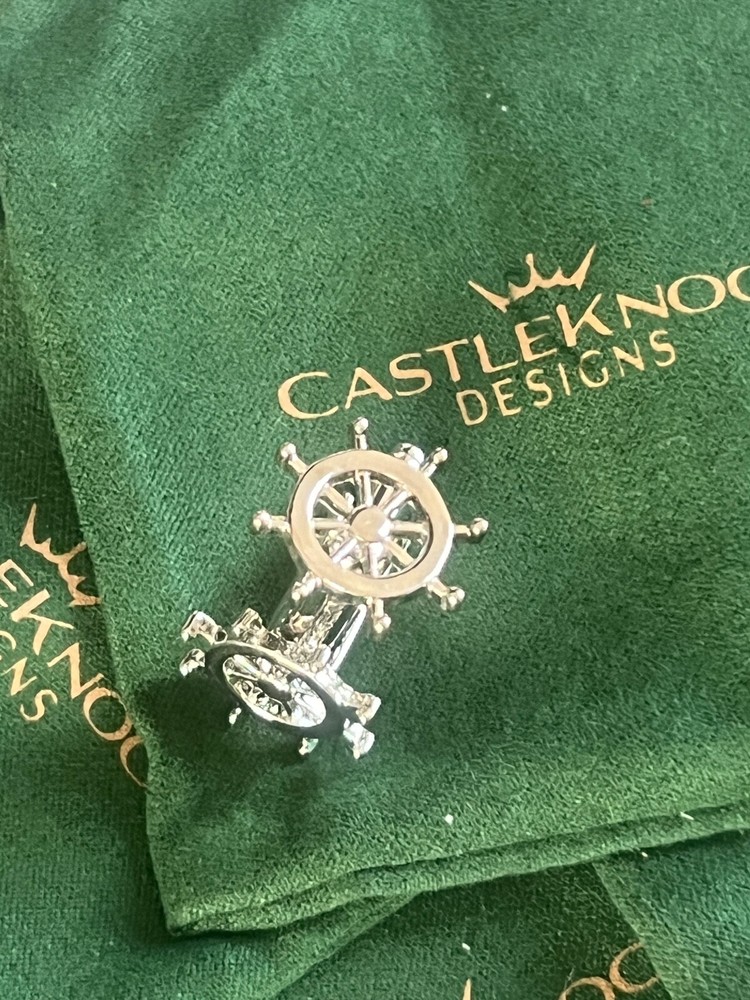 Ship Wheel Cufflinks for Men Nautical-Themed Accessories Perfect Gift for Sailor