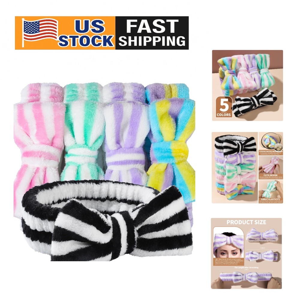 Luxury Bow Microfiber Skincare Headband for Beauty Routines
