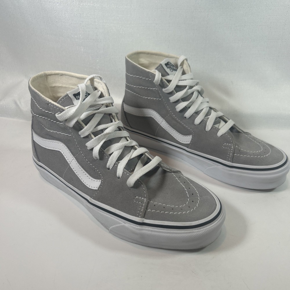 Vans Off The Wall High Tops Grey Suede & White Men Sz 6.5 Women Sz 8