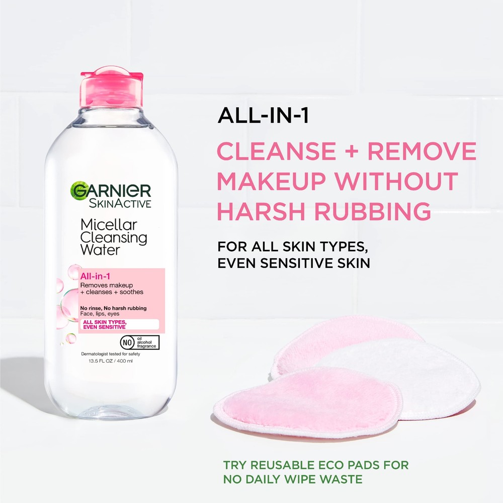 SkinActive Micellar Water: All-in-1 Makeup Remover & Facial Cleanser