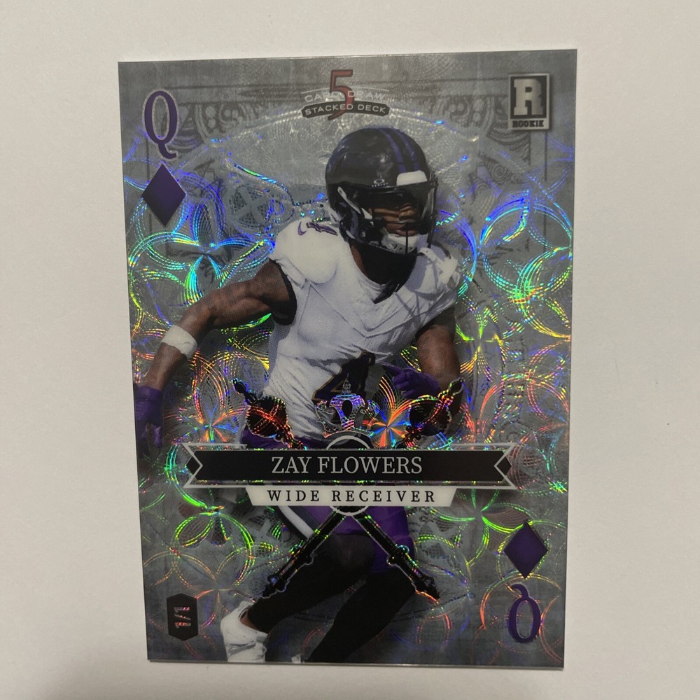 2023 Zay Flowers Wild Card 5 Card Draw Stacked Deck 1/1