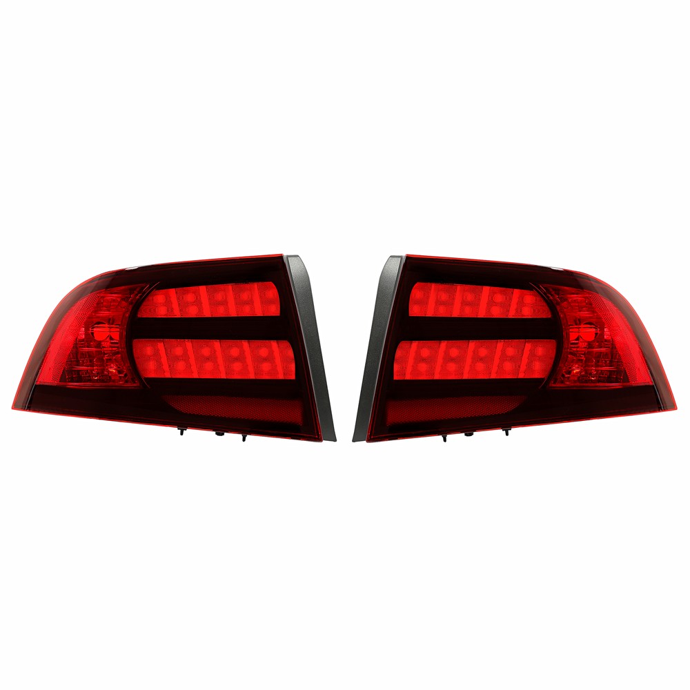 Left&Right Side Tail Lights Lamps Red Lens w/Bulbs For Acura TL Type-S 2004-2008