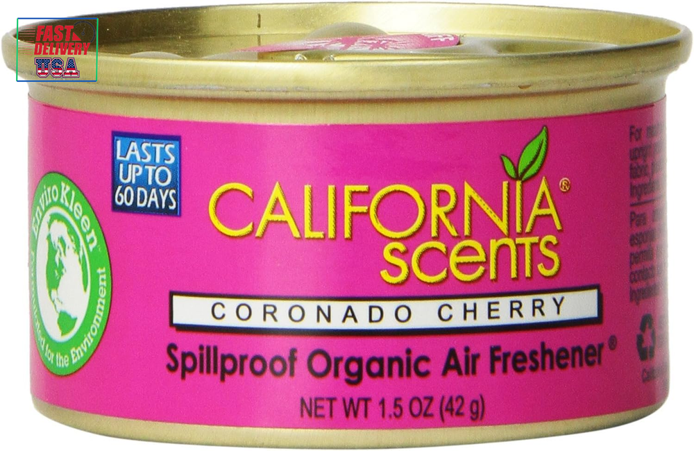 Spillproof Organic Air Freshener, Coronado Cherry, 1.5 Ounce Canister (Pack of 4