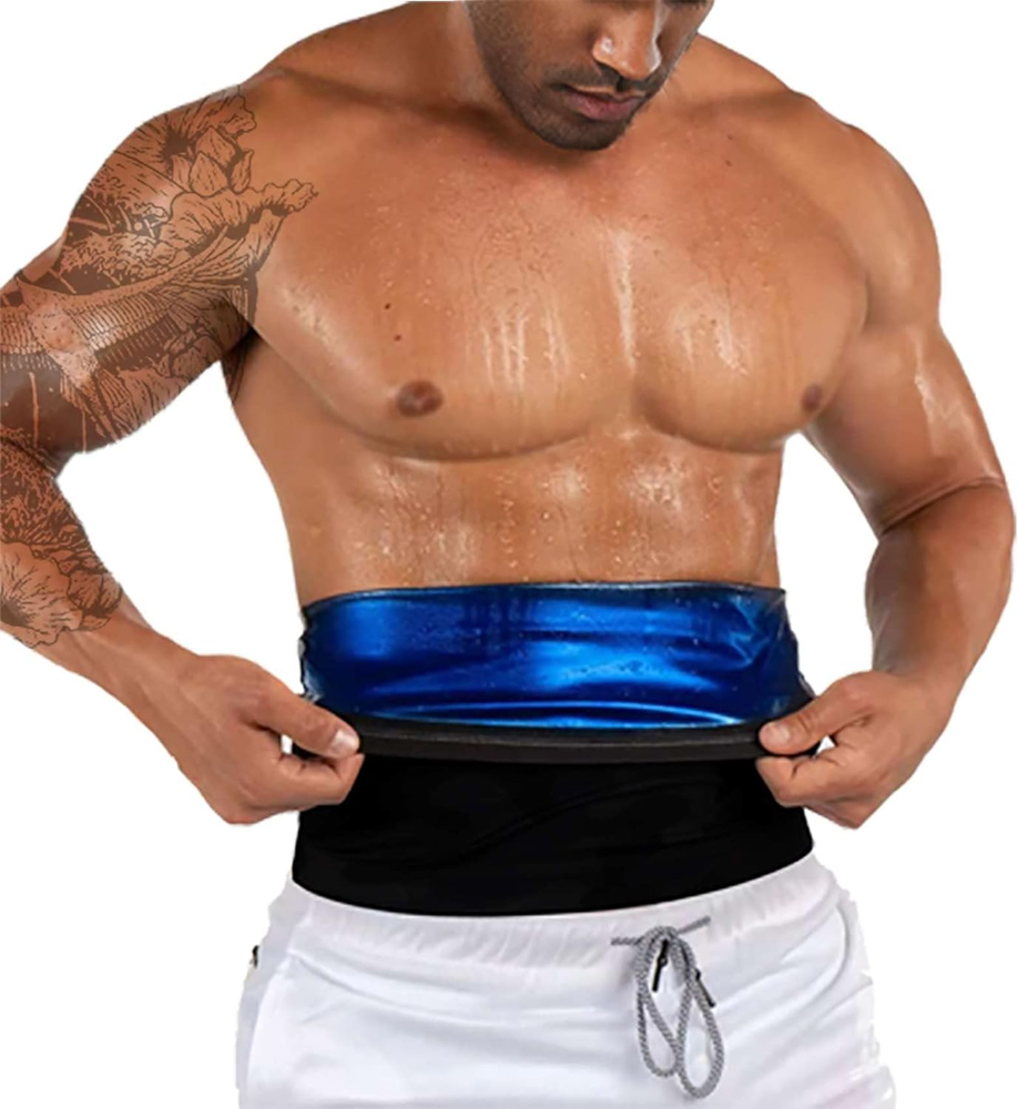 Men's Waist Trainer Sweat Belt for Lower Belly Fat Loss & Slimming