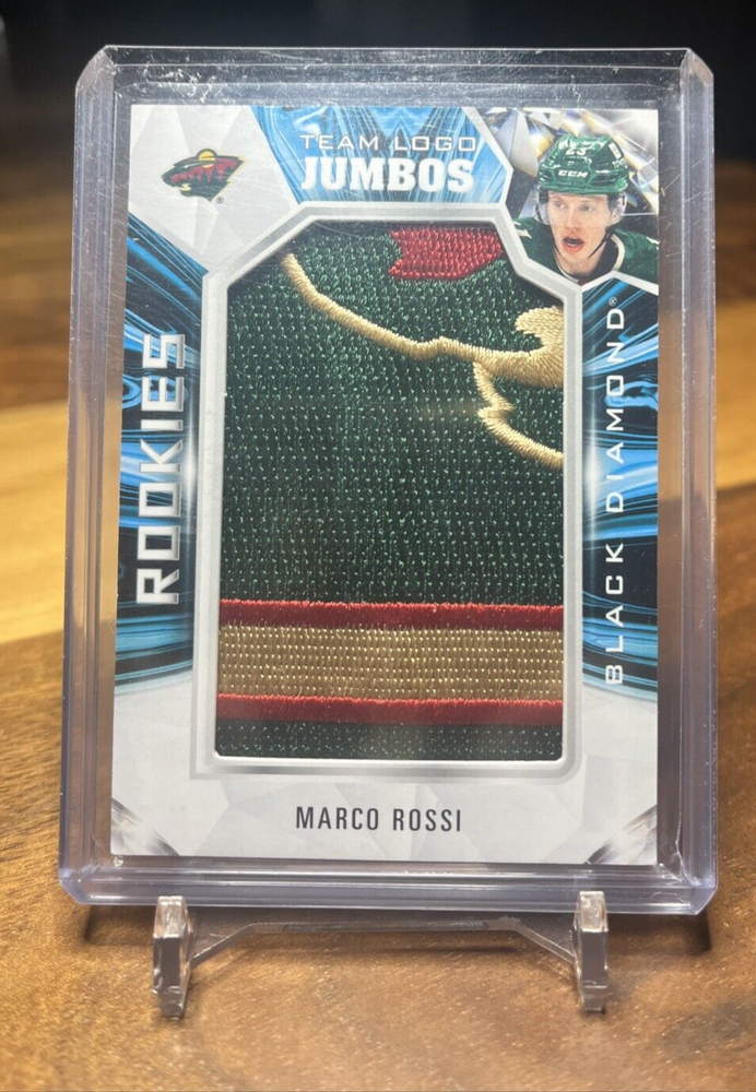 2022-23 Black Diamond Rookie Team Logo Jumbo Patch Marco Rossi RC