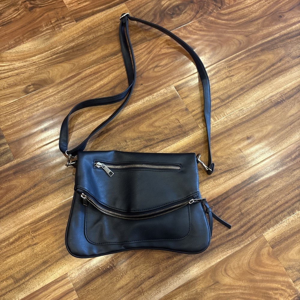 Small Black Leather Shoulder Bag Vintage