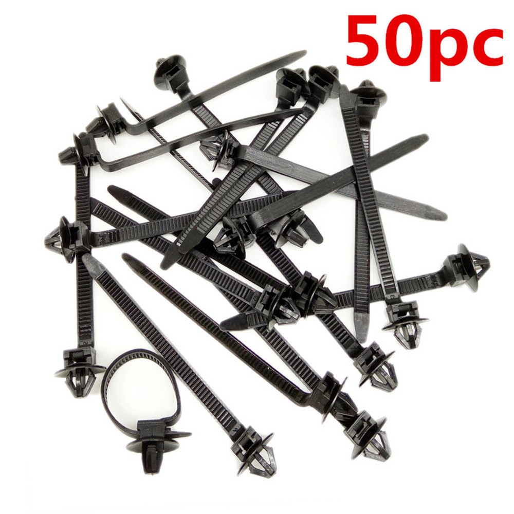 50-Piece Nylon Cable Tie Kit for Hose and Wire Fastening