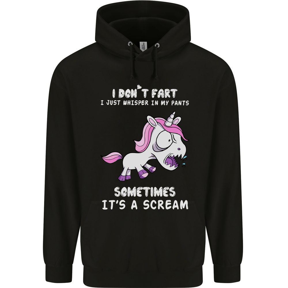 Unicorn I Dont Fart Funny Farting Farter Mens 80% Cotton Hoodie