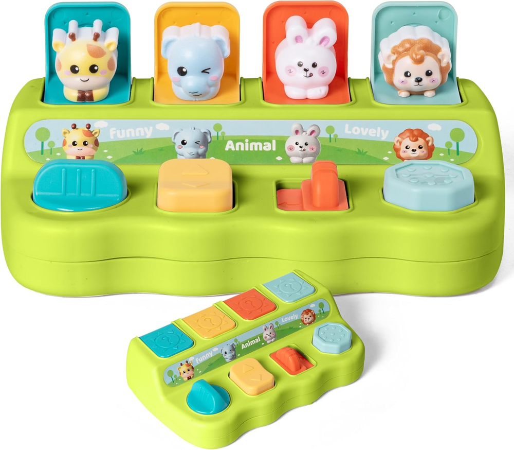 Cute Green Animal Toy for Early Learning Montessori Fun Activity