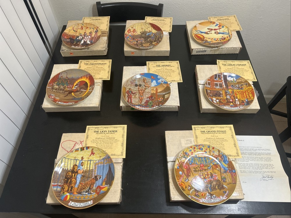 Greatest Show On Earth Plate Collection Franklin Moody Circus Theme