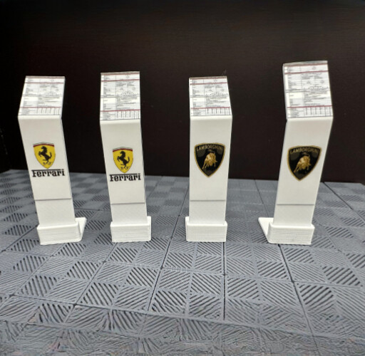 Diorama 1/18 Car Showroom Props Model Car Display Board Scene Model Accessories