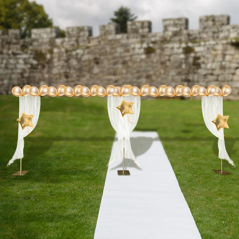 Modern Gold Steel Freestanding Rack Photography Backdrop Stand For Wedding Party