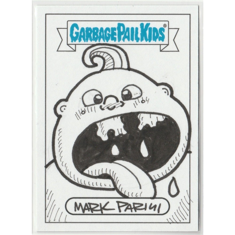 SP 1/1 Sketch Auto Mark Parini Garbage Pail Kids GPK 2023 Intergoolactic Mayhem Card  