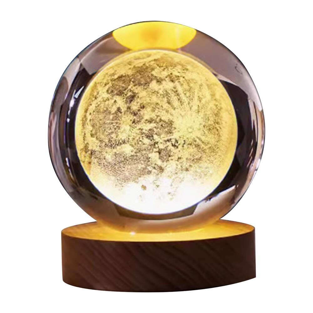 Valentine's Day Galaxy Crystal Ball Lamp 3D LED Planet Night Light  -image